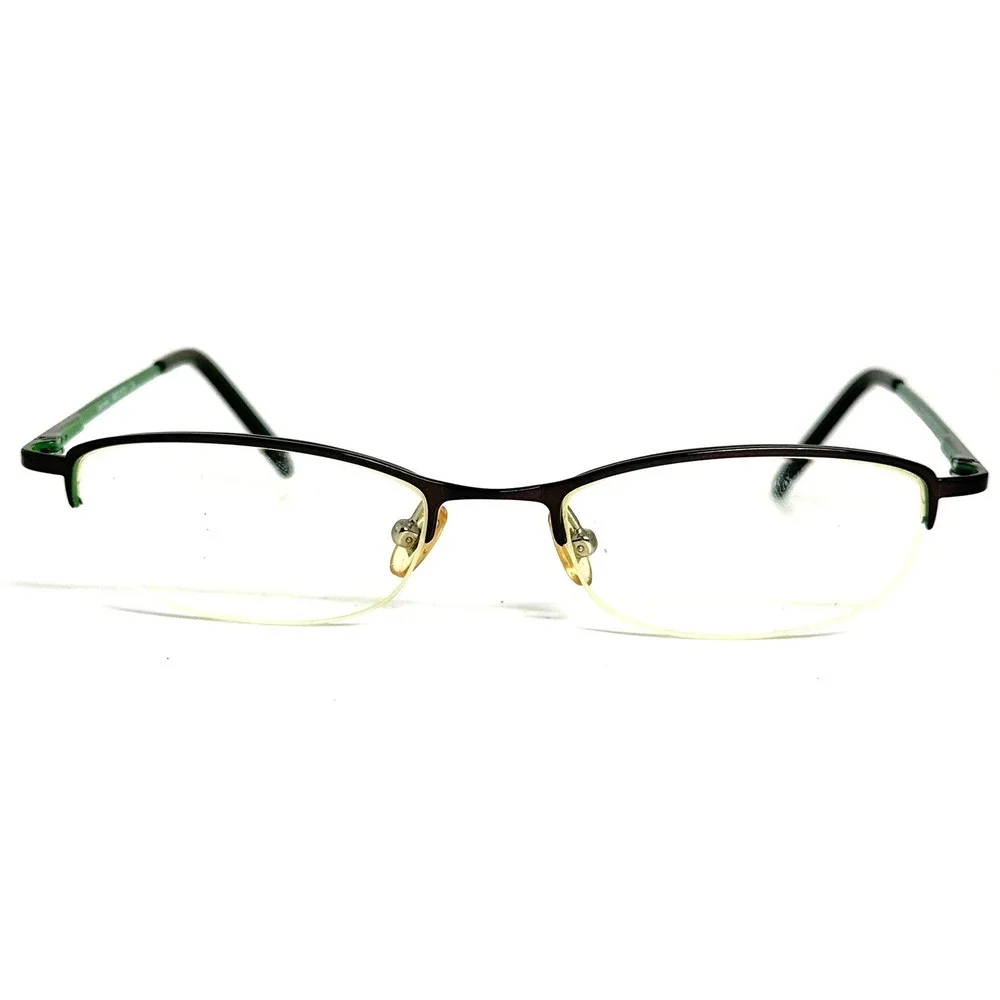 Kate Spade Grayson 0JDE Semi Rimless Eyeglasses Green Dark Brown Italy 50-18-135